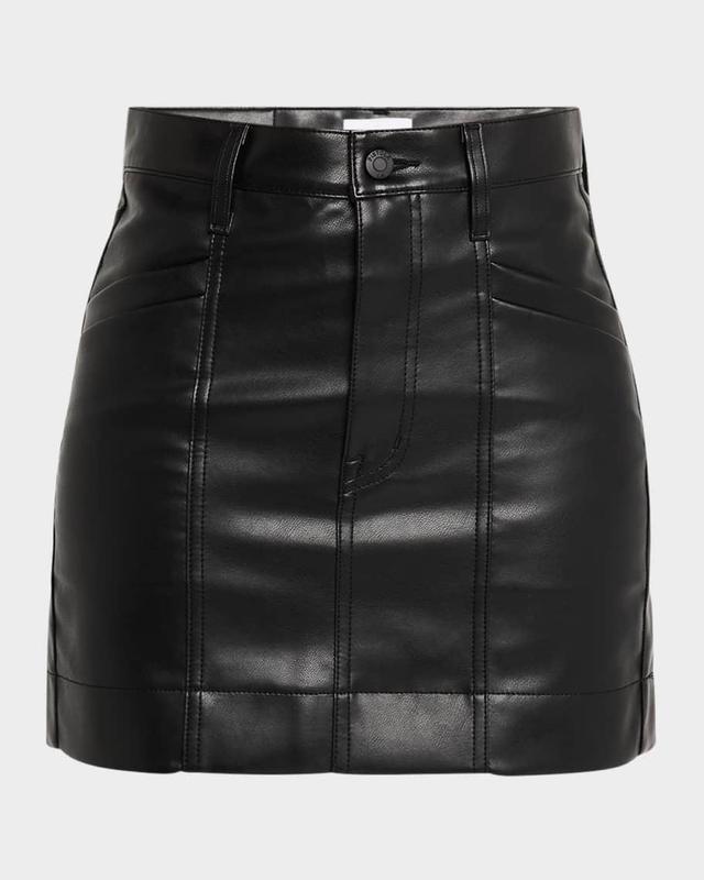 Tera Faux-Leather Mini Skirt Product Image