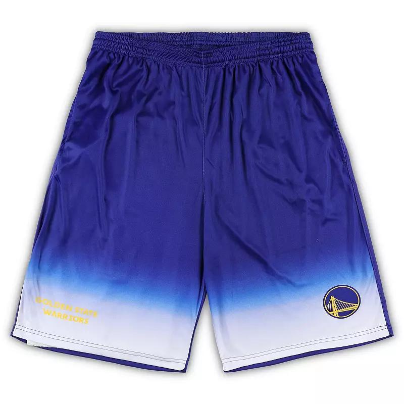 Men's Royal Golden State Warriors Big and Tall Fadeaway Shorts Product Image