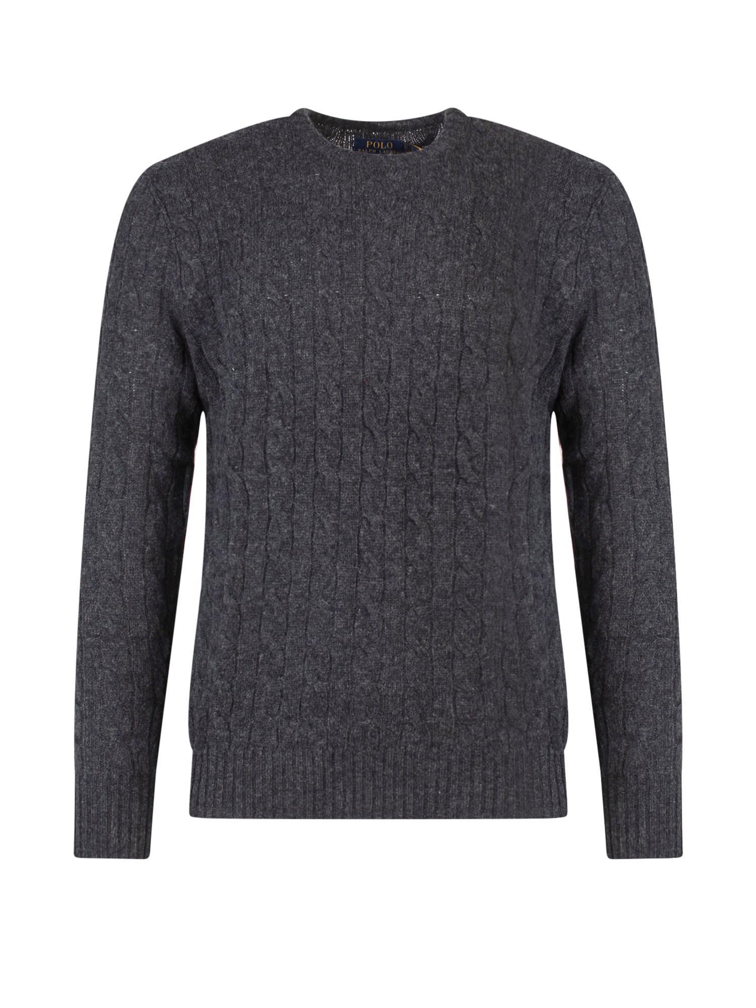 Crew Neck Sweater In Grey Product Image