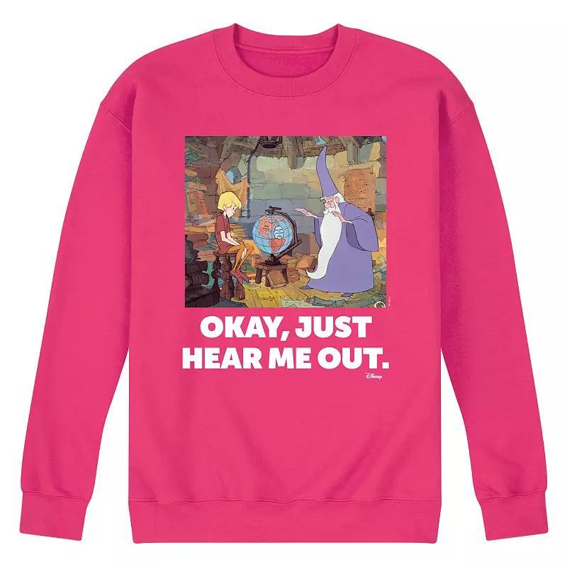 Disneys The Sword in the Stone Mens Okay, Just Hear Me Out Fleece Sweatshirt Product Image