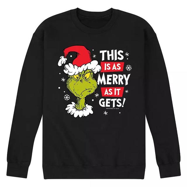 Mens Dr. Seuss This Is As Merry As It Gets Fleece Sweatshirt Product Image