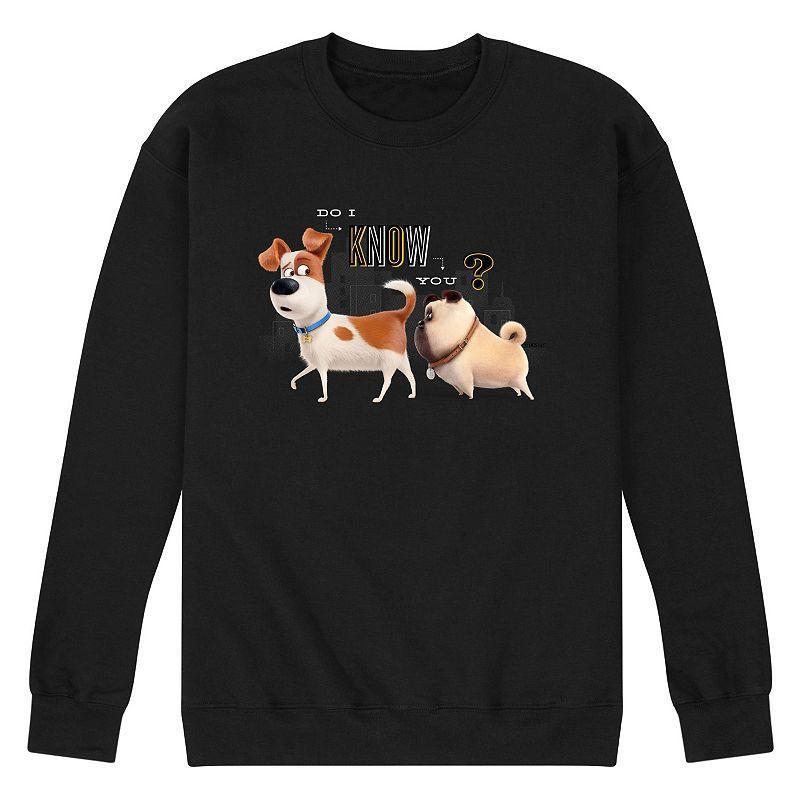 Mens Secret Life Pets Know Graphic Fleece Pullover Product Image