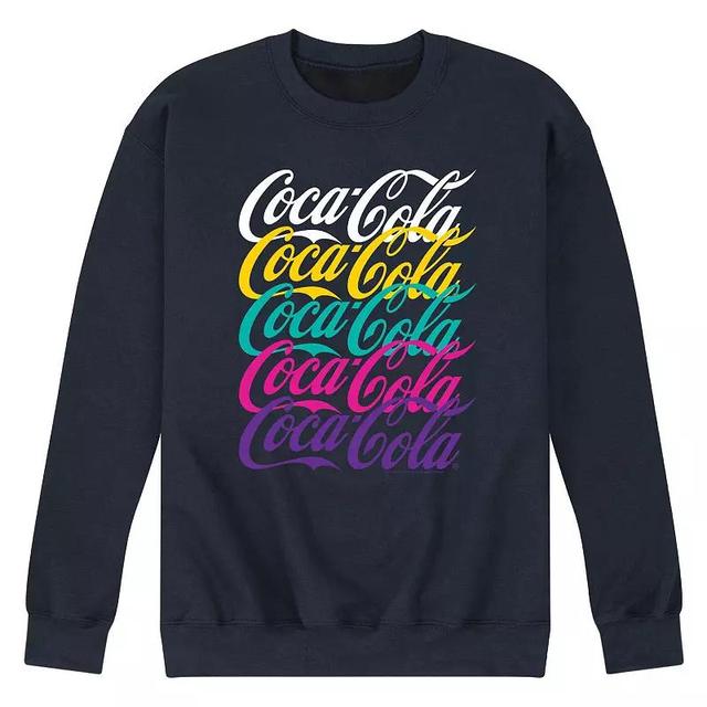 Mens CocaCola 90s Wordmark Logo Graphic Sweatshirt Blue Product Image