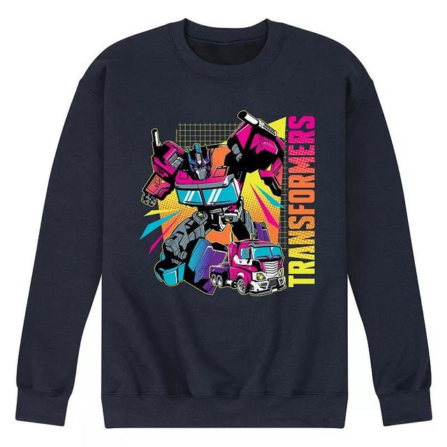 Mens Transformers Neon Halftones Fleece Sweatshirt Product Image