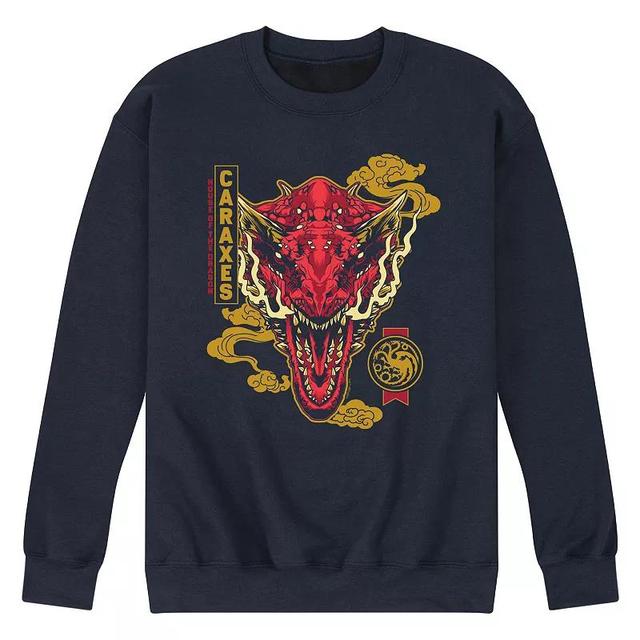 Mens House Of Dragon Caraxes Badge Fleece Sweatshirt Blue Product Image