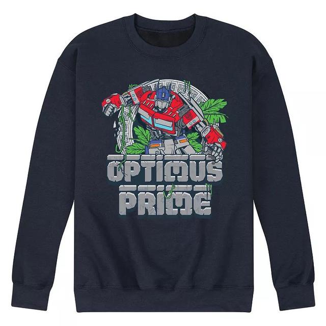 Mens Transformers Optimus Prime Fleece Sweatshirt Blue Product Image