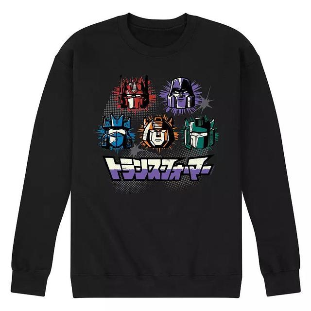 Mens Transformers Group Grid Fleece Sweatshirt Product Image