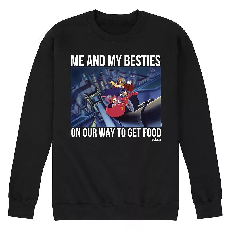 Disneys Darkwing Duck Mens Besties Fleece Sweatshirt Blue Product Image