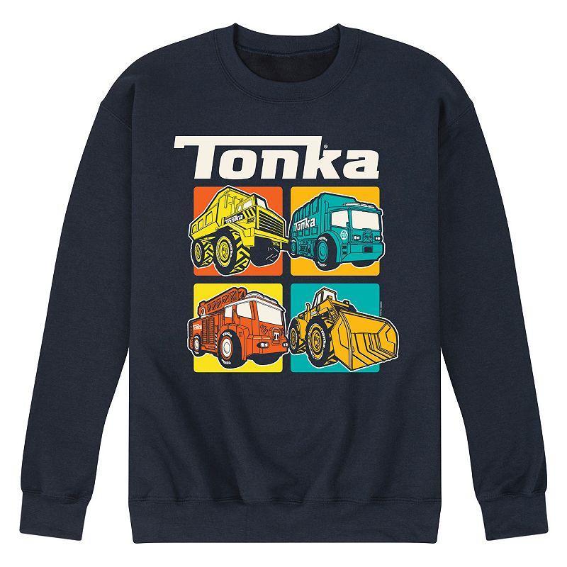 Mens Tonka Grid Fleece Sweatshirt Blue Product Image