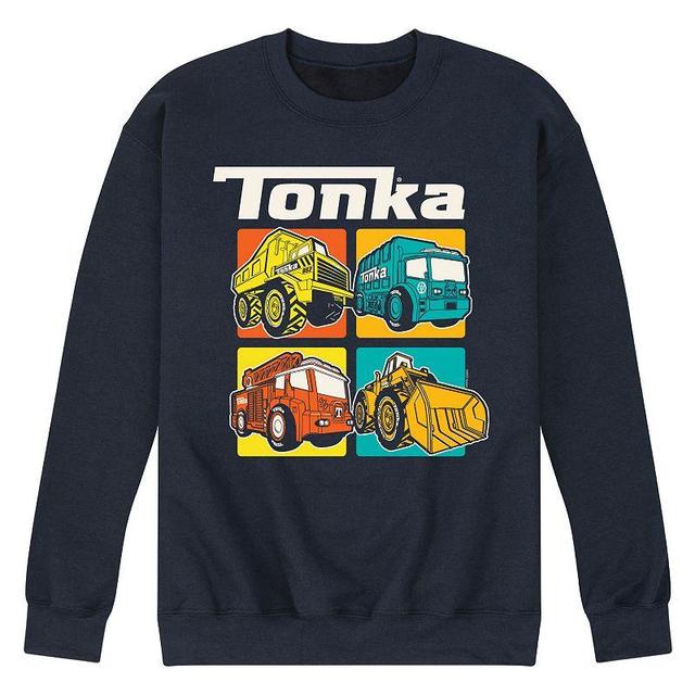 Mens Tonka Grid Fleece Sweatshirt Blue Product Image