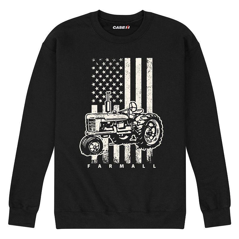 Mens Case IH American Flag Fleece Sweatshirt Red Product Image