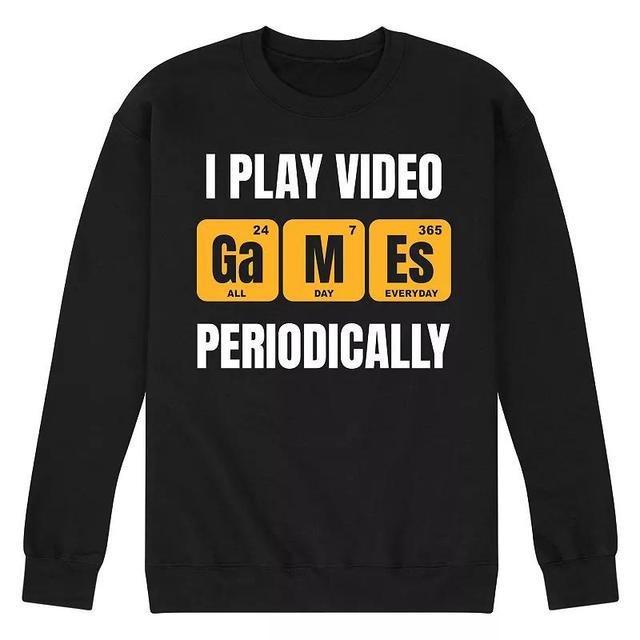 Mens I Play Video Games Periodically Fleece Sweatshirt Blue Product Image