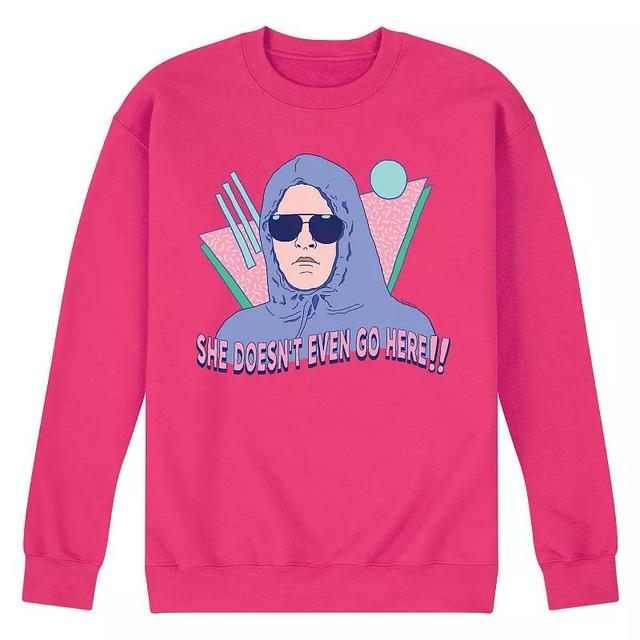 Mens Mean Girls She Doesnt Even Go Here Fleece Sweatshirt Product Image