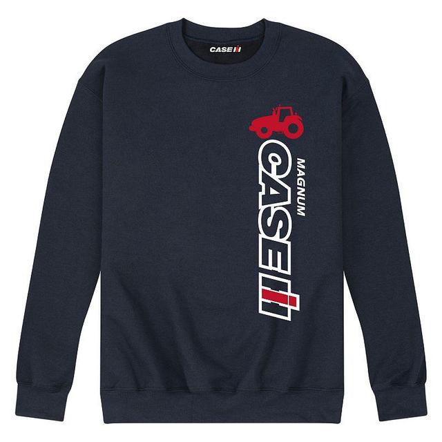 Mens Case IH Vertical Logo Fleece Sweatshirt Blue Product Image