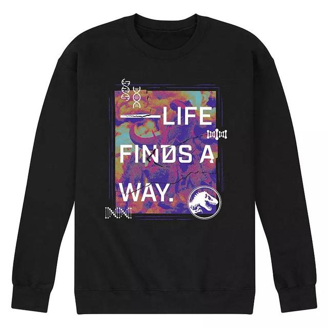 Mens Jurassic World Life Finds A Way Fleece Sweatshirt Product Image