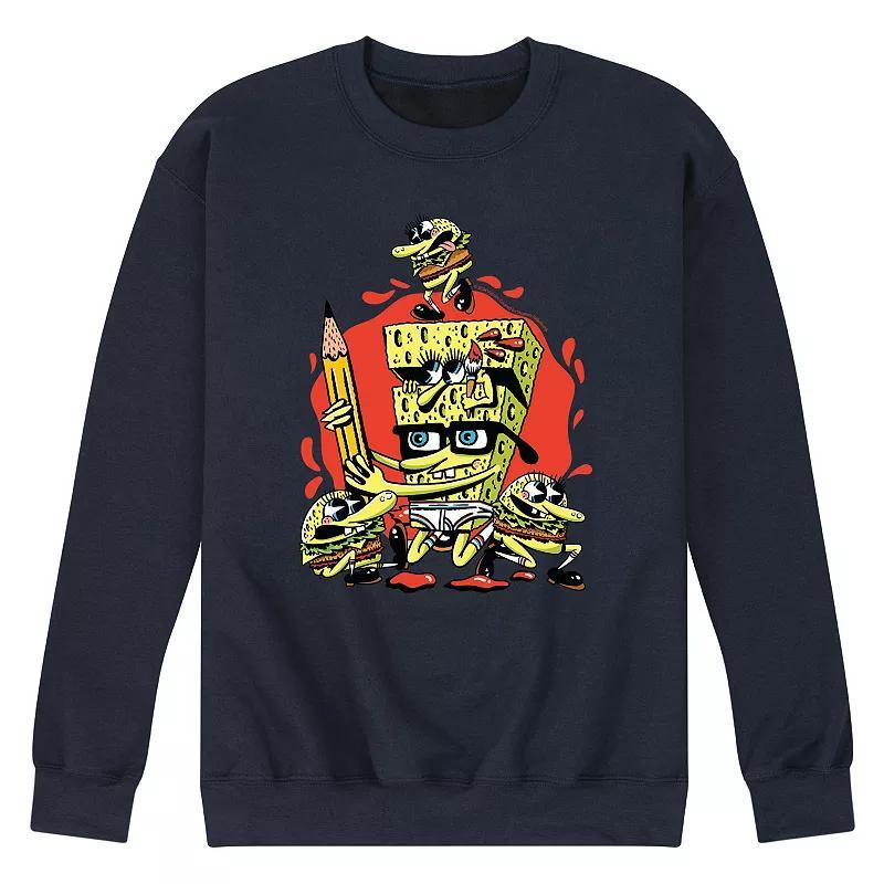 Mens SpongeBob SquarePants Fleece Sweatshirt Product Image