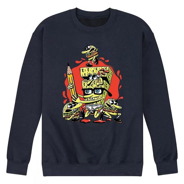 Mens SpongeBob SquarePants Fleece Sweatshirt Product Image