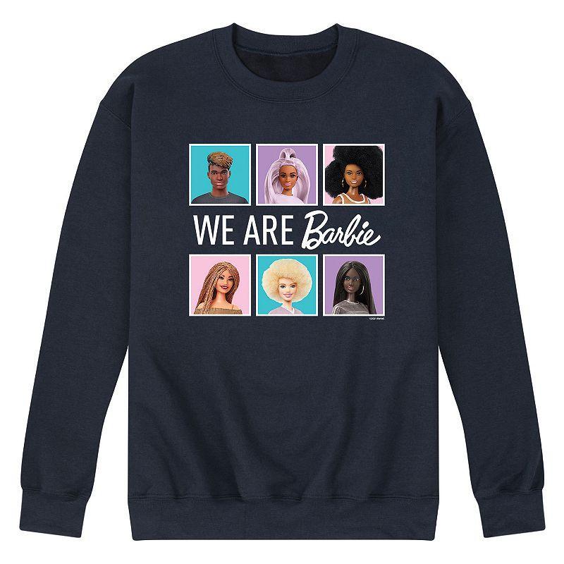 Mens Barbie We Are All Barbie Fleece Sweatshirt Blue Product Image