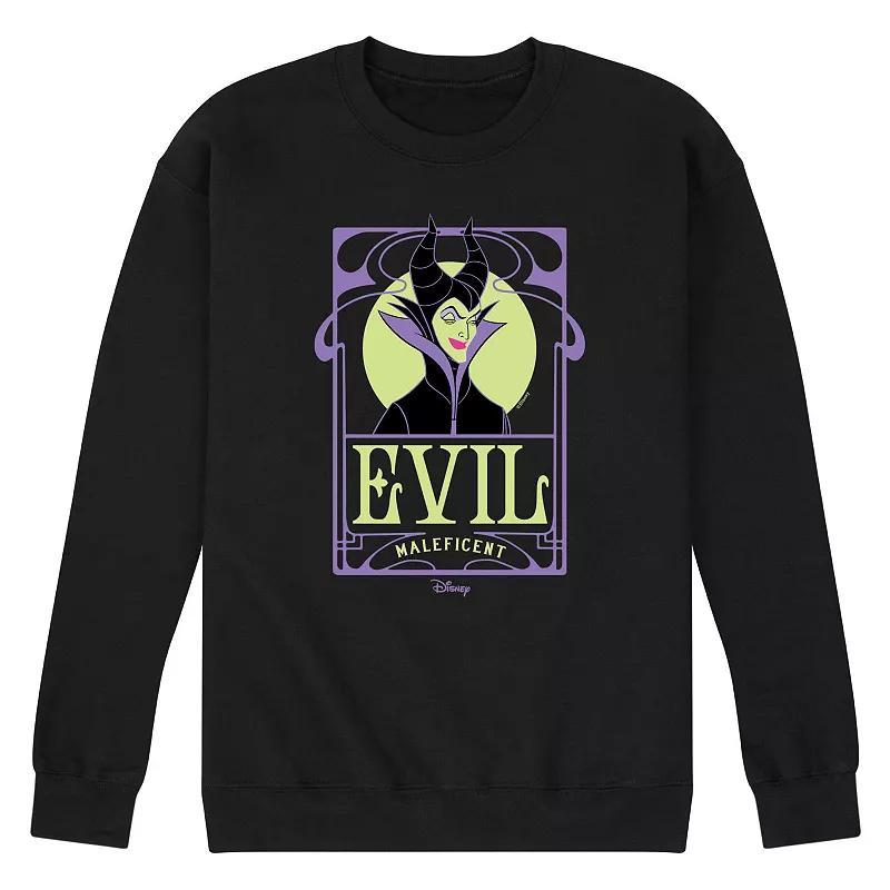 Disneys Villains Mens Evil Malefiecent Fleece Graphic Tee Blue Product Image