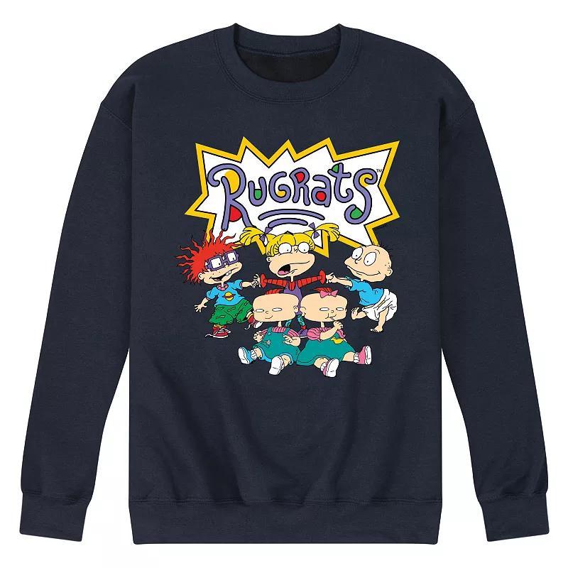 Mens Rugrats Group Shot Fleece Sweatshirt Blue Product Image