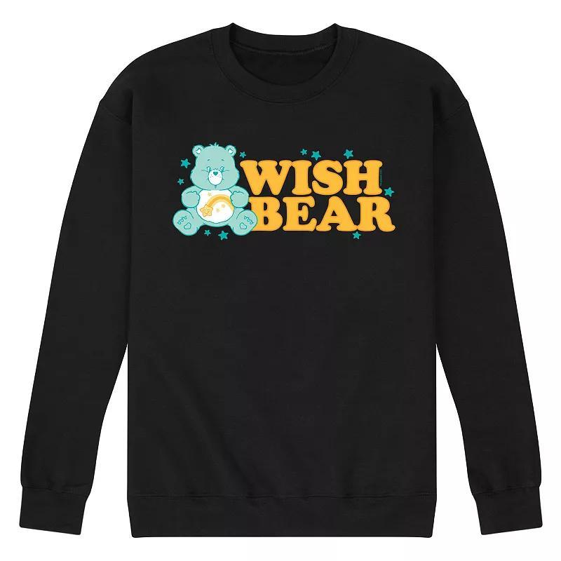 Mens Care Bears Wish Bear Fleece Sweatshirt Black Product Image