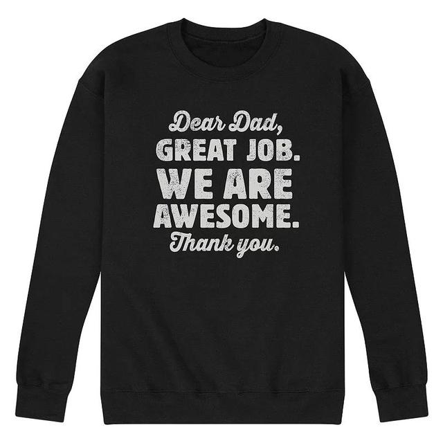 Mens Dear Dad Great Job Fleece Sweatshirt Product Image