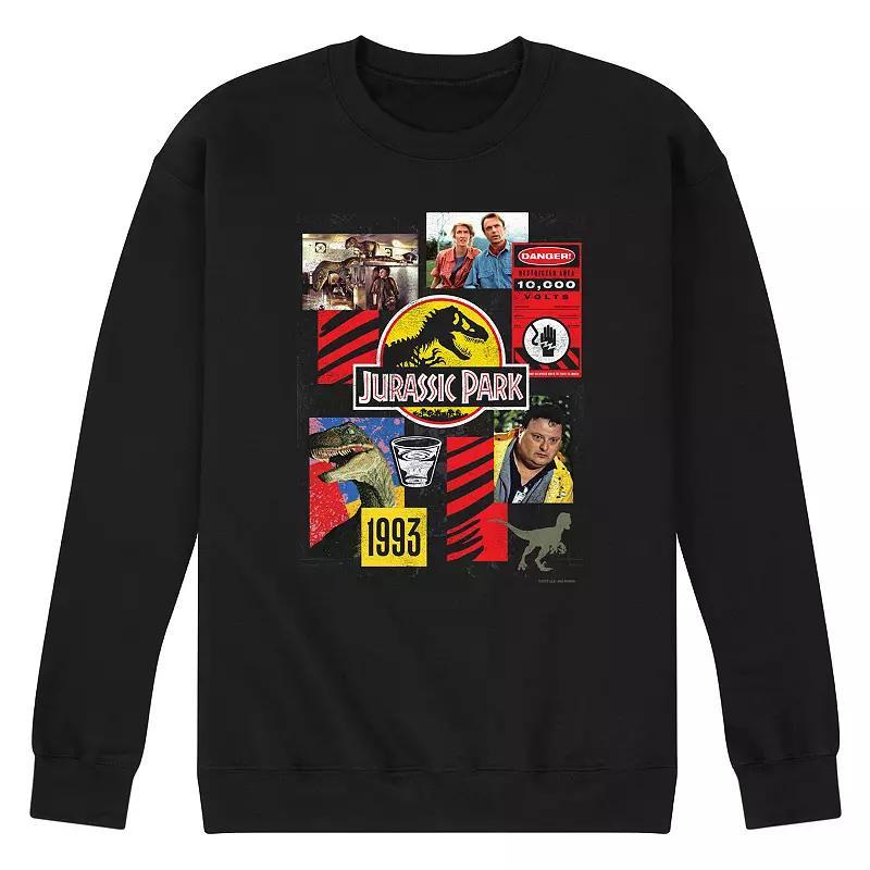 Mens Jurassic World 30th Collage Long Sleeve Black Product Image