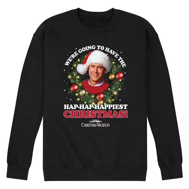 Mens National Lampoons Christmas Vacation Happiest Christmas Fleece Sweatshirt Blue Product Image