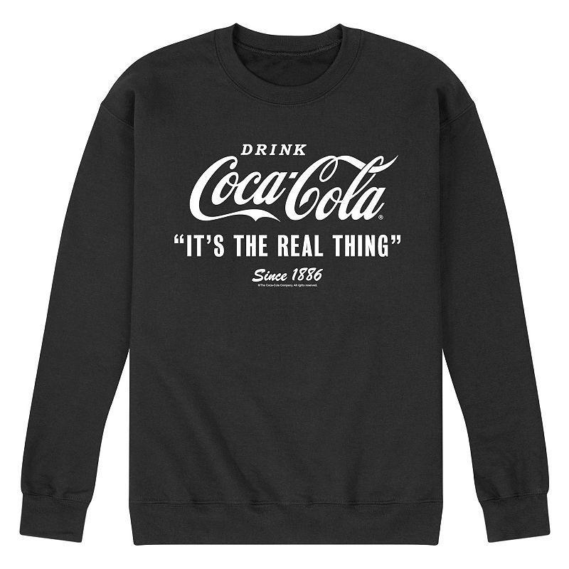 Mens Coca-Cola Its the Real Thing Graphic Fleece Sweatshirt Product Image