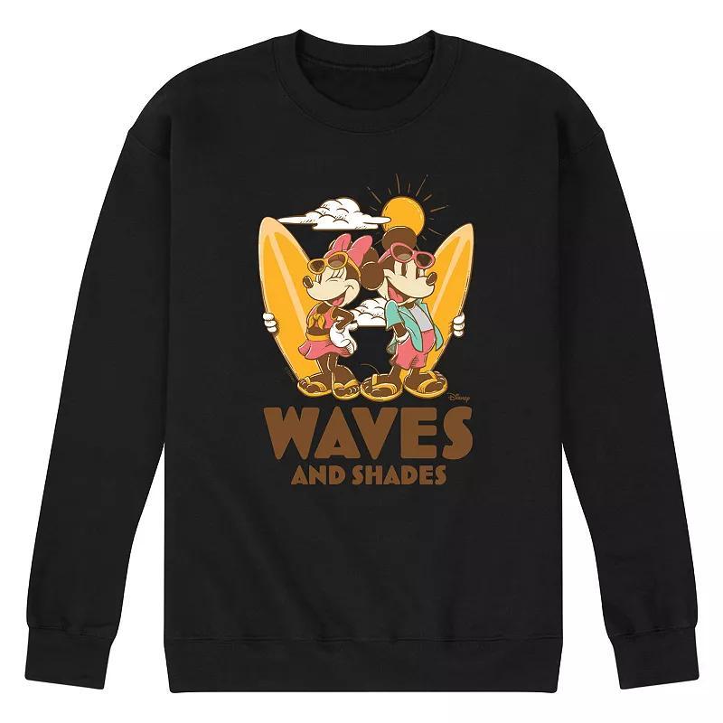 Disneys Mickey & Minnie Mouse Mens Waves And Shades Fleece Sweatshirt Product Image