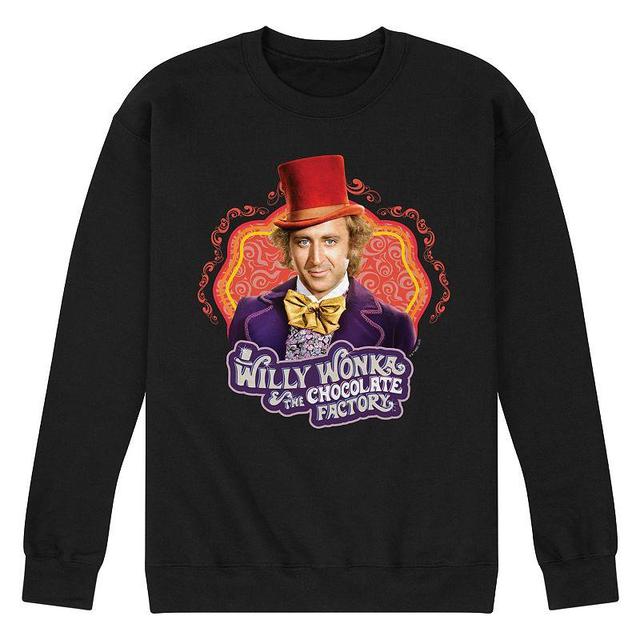 Mens Willy Wonka Fleece Sweatshirt Blue Product Image