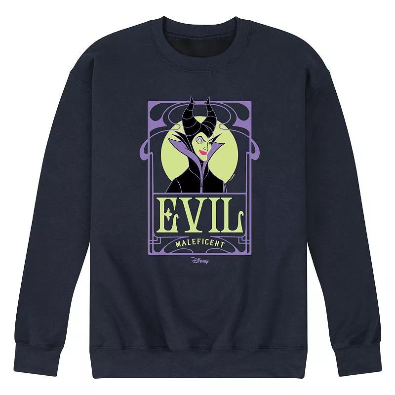 Disneys Villains Mens Evil Malefiecent Fleece Graphic Tee Blue Product Image