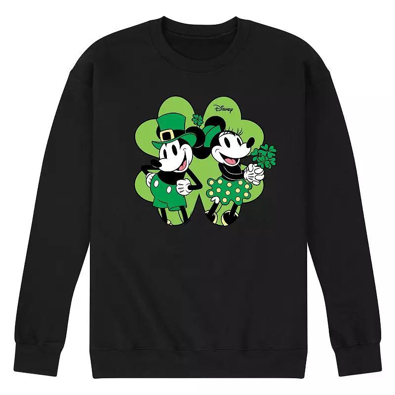 Disneys Mickey & Minnie Mouse Mens Shamrock Fleece Sweatshirt Product Image