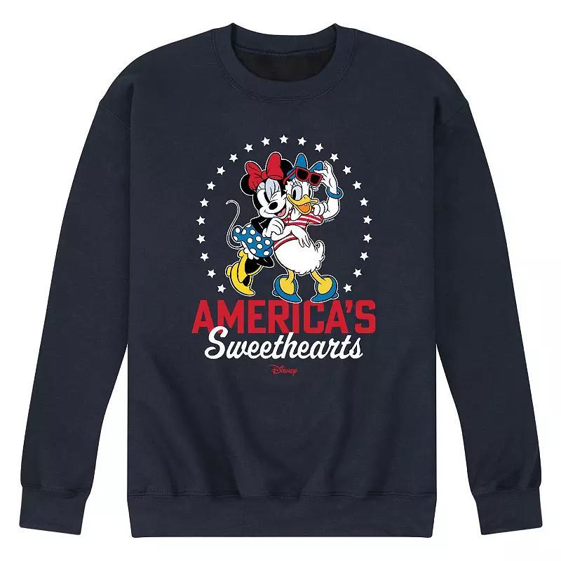 Disneys Mens Americas Sweethearts Fleece Sweatshirt Blue Product Image