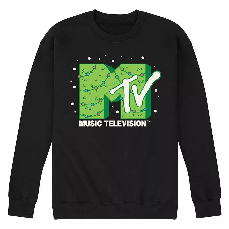 Mens MTV Christmas Tree Logo Fleece Sweatshirt Product Image