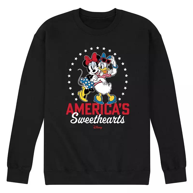 Disneys Mens Americas Sweethearts Fleece Sweatshirt Blue Product Image