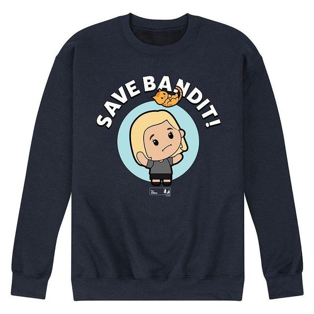 Mens The Office Save Bandit Fleece Sweatshirt Blue Product Image