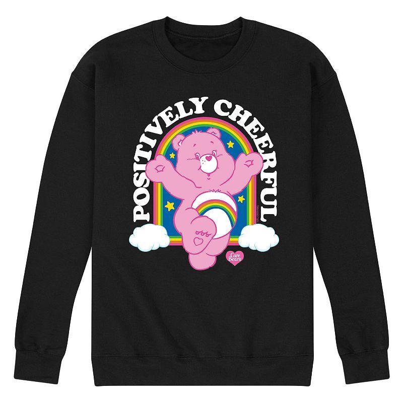 Mens Care Bears Positively Cheerful Fleece Sweatshirt Blue Product Image