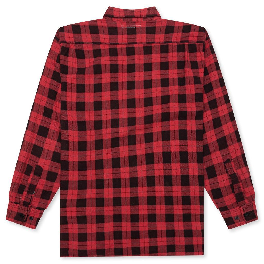 Over Dyed Ribbon Shirt - Red Male Product Image