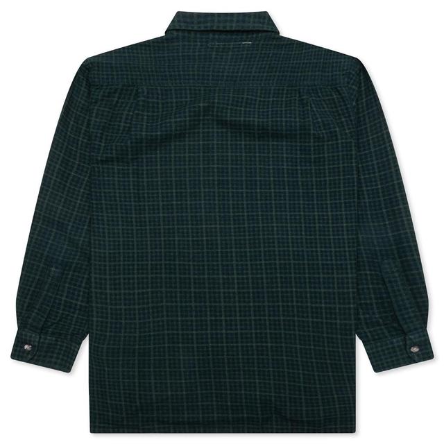 Over Dyed Ribbon Shirt - Green Male Product Image