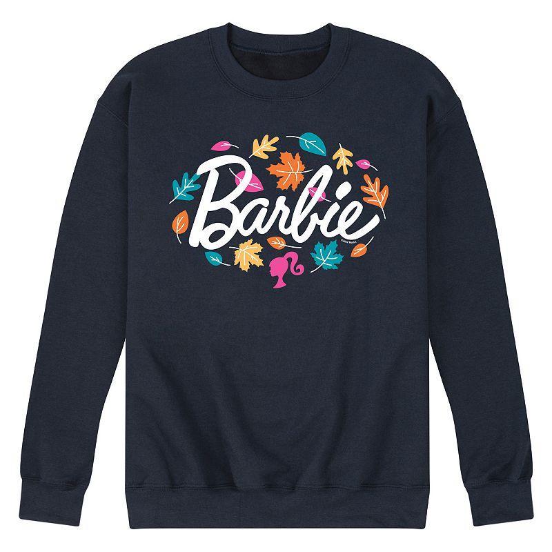 Mens Barbie Leaf Logo Fleece Sweatshirt Blue Product Image