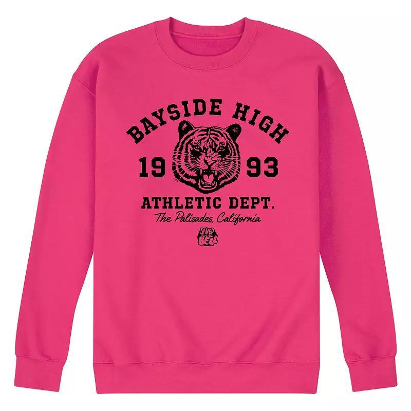 Mens Saved By The Bell Bayside High Long Sleeve Graphic Tee Pink Product Image