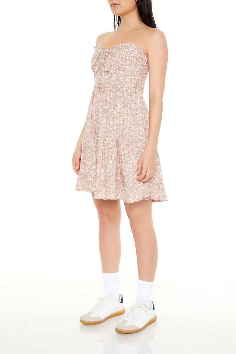 Strapless Ditsy Floral Mini Dress | Forever 21 Product Image