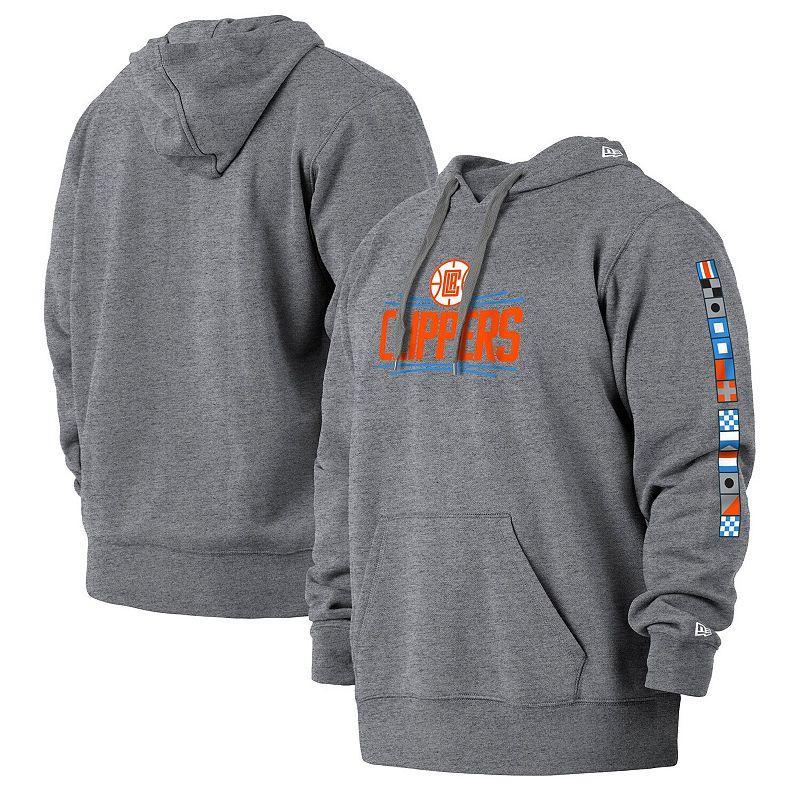 Mens New Era Gray La Clippers 2021/22 City Edition Big and Tall Pullover Hoodie Product Image