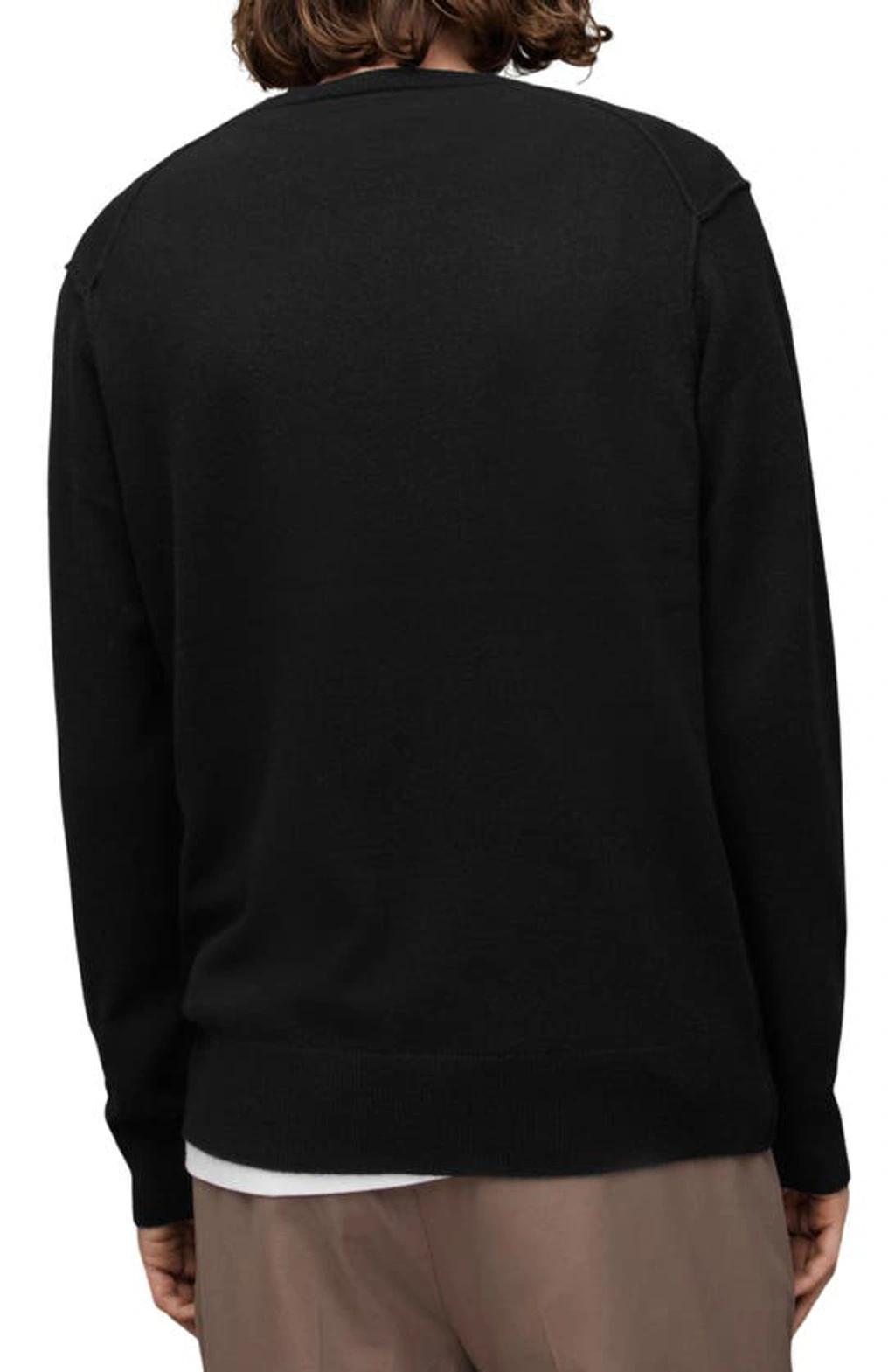 ALLSAINTS Finn Cashmere & Wool Crewneck Sweater In Black Product Image