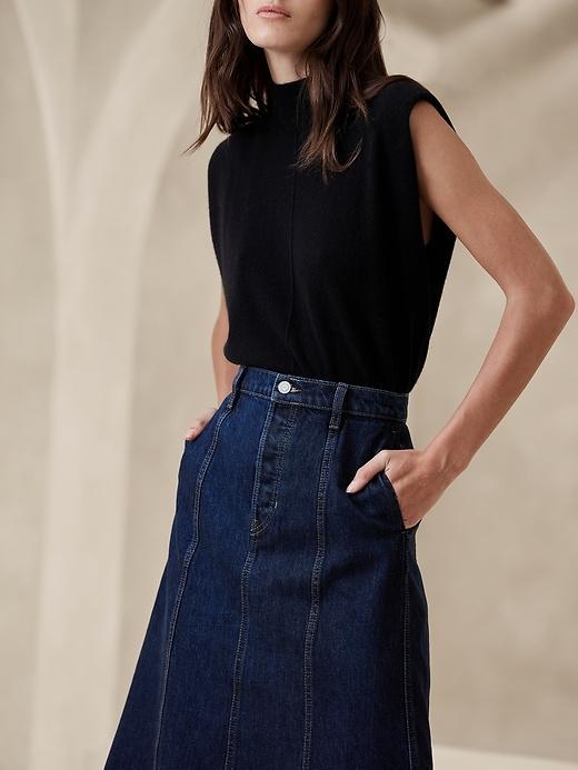 Pia Denim Midi Skirt Product Image