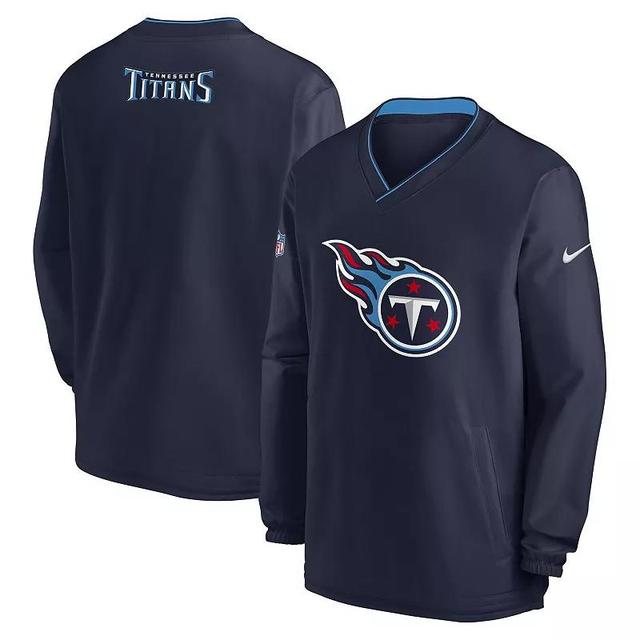 Mens Nike Tennessee Titans 2023 Sideline V-Neck Pullover Windbreaker Blue Product Image