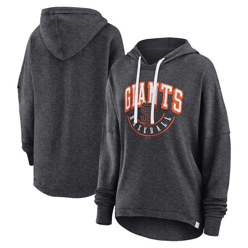 Womens Fanatics Branded Heather Charcoal San Francisco Giants Luxe Pullover Hoodie Product Image