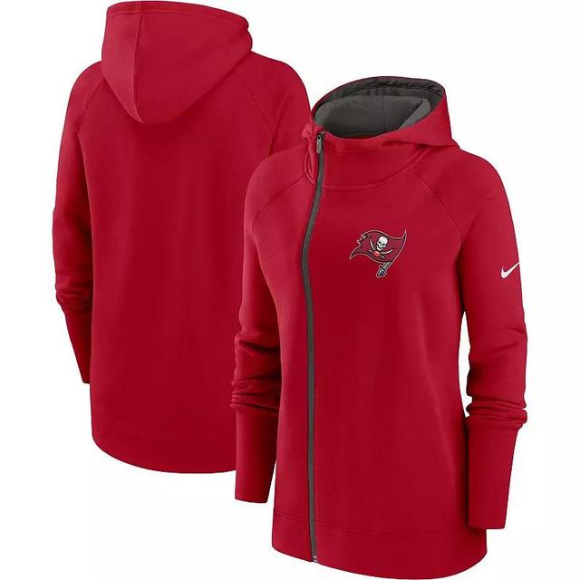 Womens Nike Tampa Bay Buccaneers Asymmetrical Raglan Full-Zip Hoodie Product Image