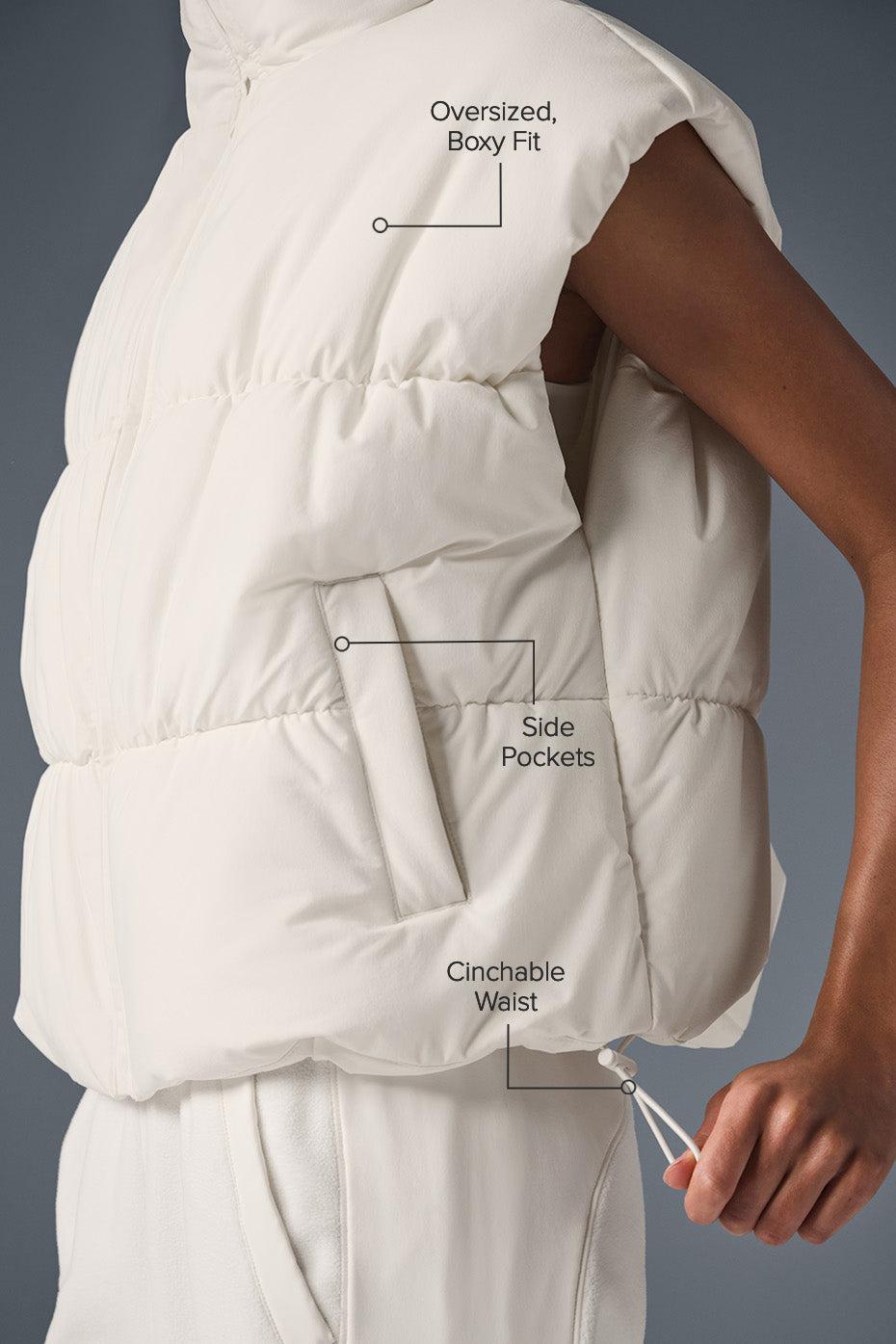 Incline Puffer Vest - Ivory Product Image